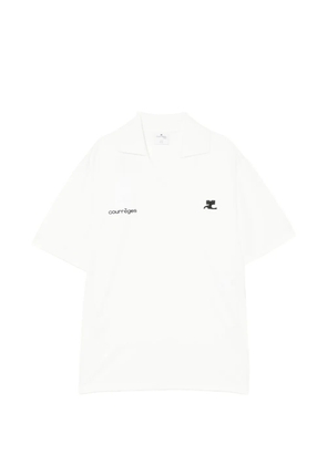 Courrèges logo-embroidered T-shirt - White
