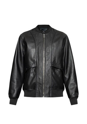 PS Paul Smith zip-front leather jacket - Black