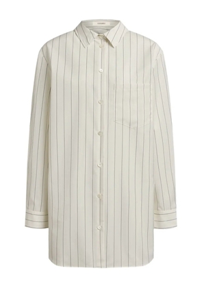 12 STOREEZ striped shirt - Neutrals