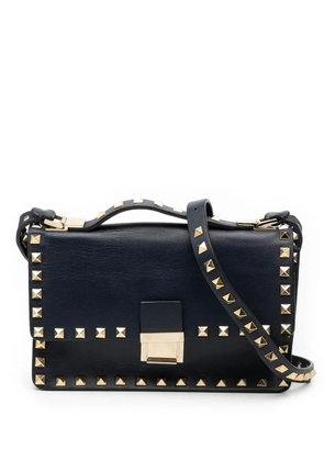 Valentino Garavani Pre-Owned 2000-2025 Leather Rockstud Flap satchel - Blue