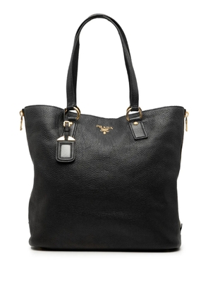 Prada Pre-Owned 2010-2026 Vitello Daino Side Zip tote bag - Black
