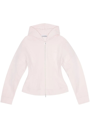 GANNI zipped hoodie jacket - Pink