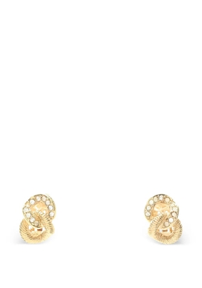 Christian Dior Pre-Owned gold rhinestone earrings