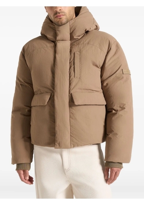 Manière De Voir Casey raglan-sleeves taupe puffer jacket - Neutrals