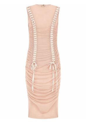 Dolce & Gabbana draped tulle midi dress - Purple