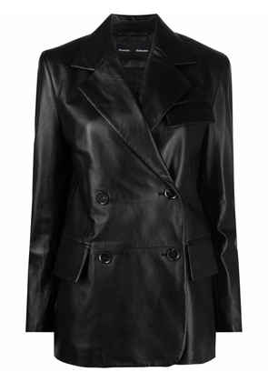 Proenza Schouler single-breasted leather blazer - Black