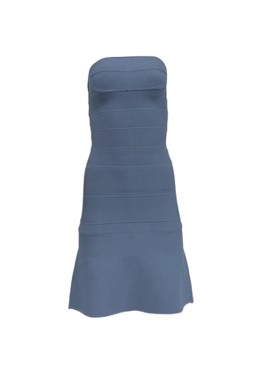 Hervé Léger Pre-Owned strapless mini dress - Blue