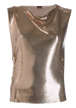 Rabanne embellished tank top - Gold