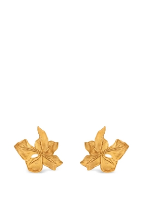 Oscar de la Renta floral earrings - Gold