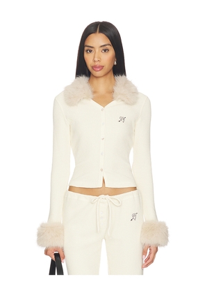 Juliet Johnstone Waffle Knit Cardigan in Cream. Size L. Also in XS.