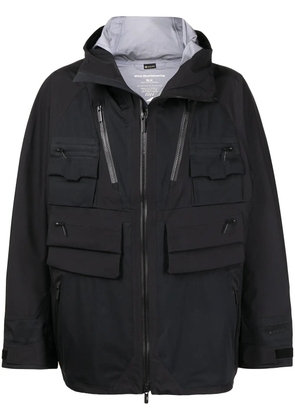 White Mountaineering hooded zipped jacket - Black
