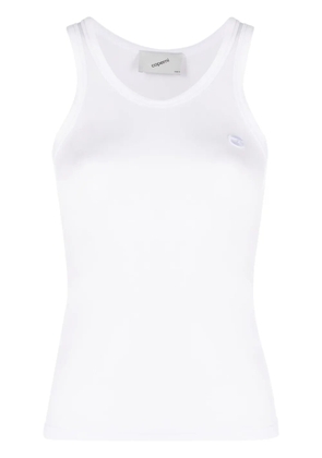 Coperni semi-sheer racerback top - White
