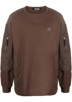 Spoonyard crew-neck cotton sweatshirt - Brown