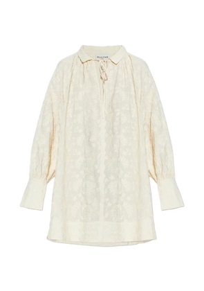 MUNTHE Betulli floral tie-neck mini dress - Neutrals