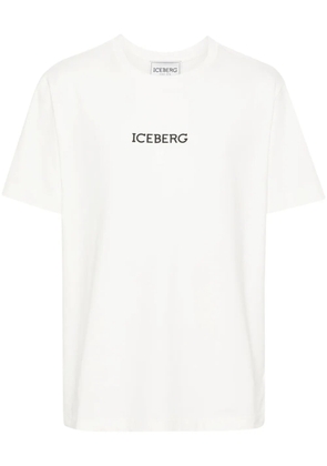 Iceberg logo-print stretch-cotton T-shirt - Neutrals