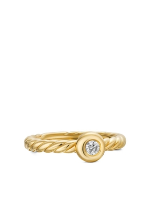 David Yurman 18kt yellow gold Petite Cable diamond ring (2.8mm)