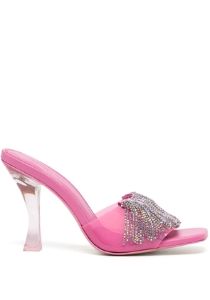 Cult Gaia 120mm crystal-embellished open-toe mules - Pink