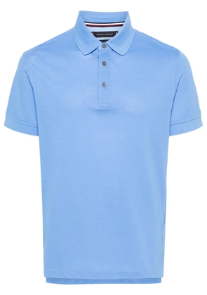 Tommy Hilfiger logo-embroidered piqué polo shirt - Blue