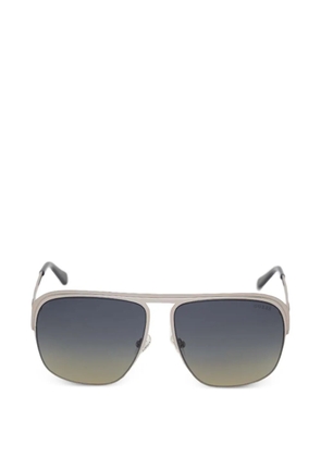 GUESS EYEWEAR browline-frame sunglasses - Silver