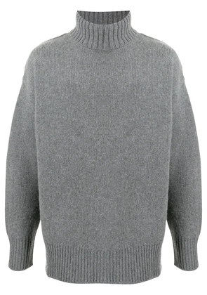 extreme cashmere roll neck jumper - Grey