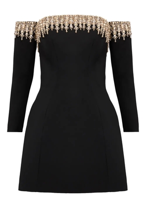 Jenny Packham Love Bubble off-shoulder mini dress - Black