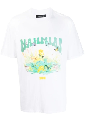 Nahmias logo-print cotton T-shirt - White