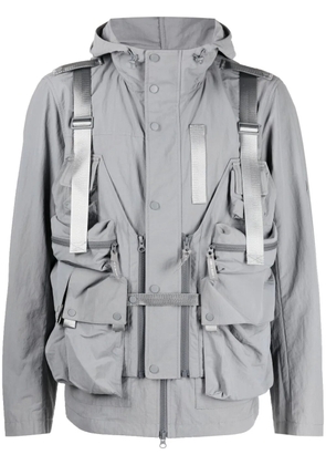 Spoonyard detachable-panel hooded jacket - Grey