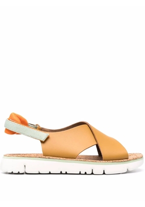 Camper Oruga slingback leather sandals - Brown