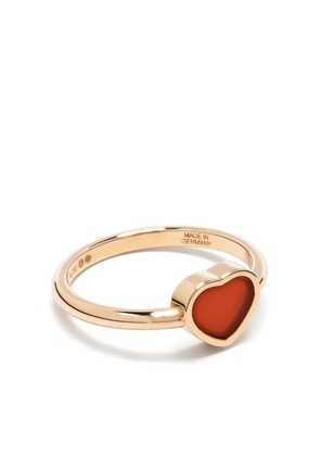 Chopard 18kt rose gold My Happy Heart carnelian ring - Pink