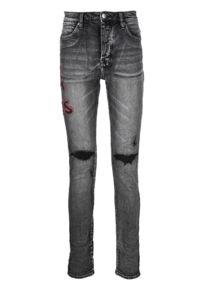 Ksubi spray-paint Van Winkle skinny jeans - Grey