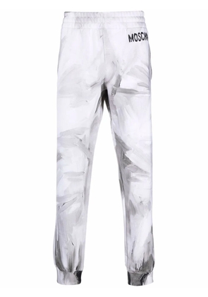 Moschino logo-print detail track pants - White