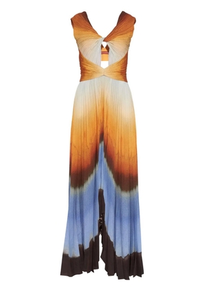 Altuzarra Kalymnos Shibori-print maxi dress - Neutrals