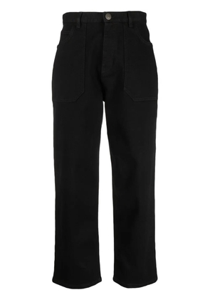 Woolrich logo-patch straight-leg jeans - Black