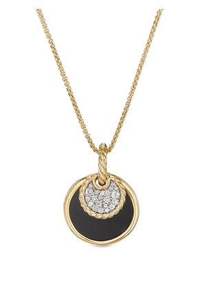David Yurman 18kt yellow gold DY Elements Convertible onyx and diamond necklace