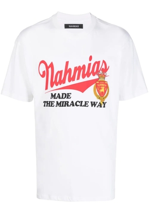 Nahmias logo-print cotton T-shirt - White
