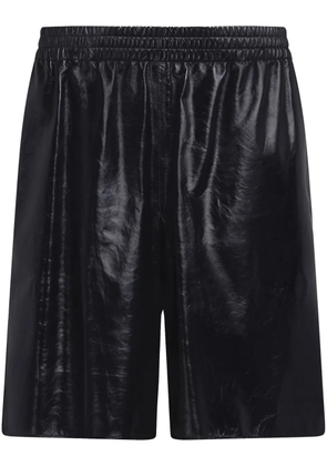 Marni elasticated-waist leather shorts - Black