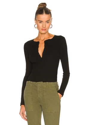 NILI LOTAN Jordan Henley Tee in Black. Size M. Also in S, XS.