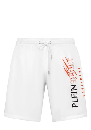 Plein Sport Scratch swim shorts - White