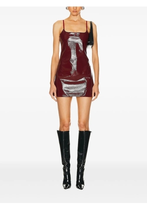 Courrèges square neck mini dress - Red