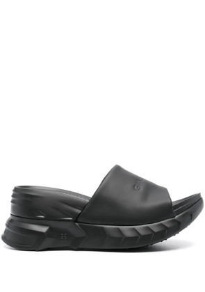 Givenchy logo-debossed leather slides - Black