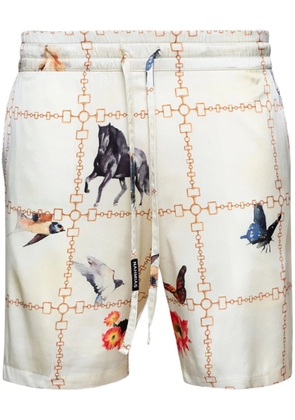 Nahmias Wildlife-print shorts - Neutrals