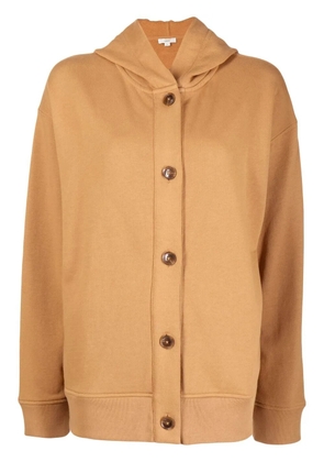 Vince button-up cotton hoodie - Brown