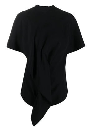 colville asymmetric draped top - Black