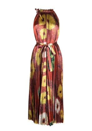 Ulla Johnson Amiko floral-print pleated dress - Red