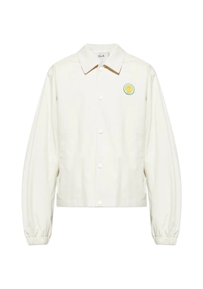 Bally embroidered collared shirt jacket - Neutrals
