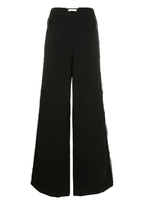 Lethicia Bronstein Kelly lace-panel palazzo trousers - Black