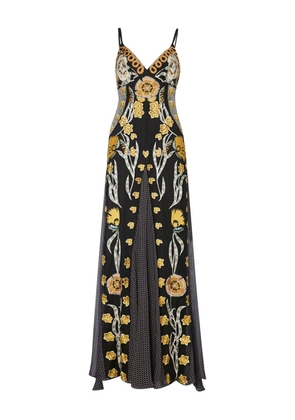 Temperley London Remi floral-embroidered maxi dress - Black
