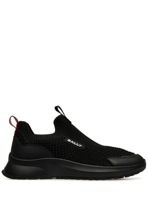 Bally logo-plaque slip-on sneakers - Black