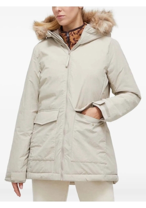 adidas faux-fur hooded jacket - Neutrals