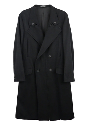 Yohji Yamamoto double-breasted wool coat - Black